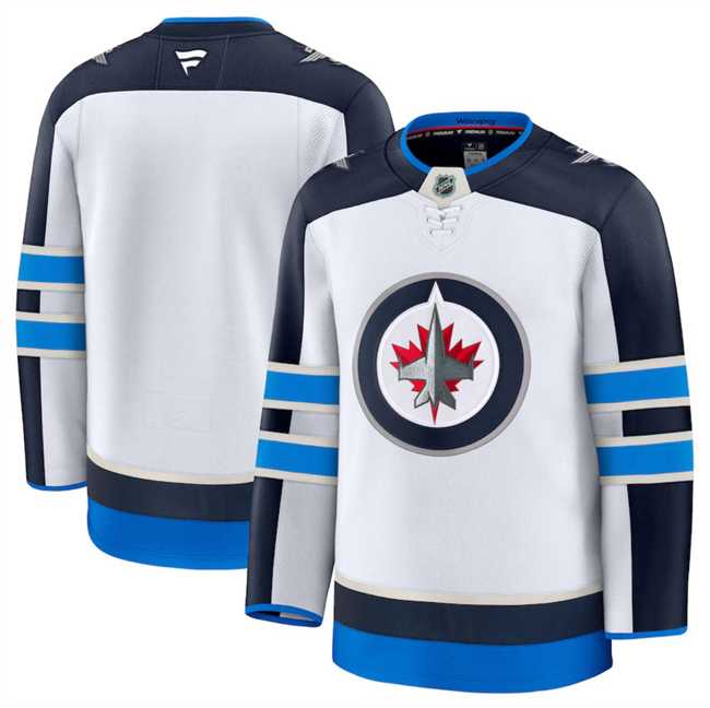 Mens Winnipeg Jets Blank White 2024-25 Away Stitched Hockey Jersey Dzhi->winnipeg jets->NHL Jersey